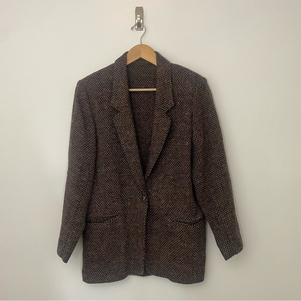Vintage Ann Taylor Blazer Womens 8 Wool Finity Classic Colorful Business Cozy